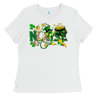 White nurse st patrick Ladies Tee - FaDigitalArtStudio