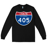 Black los angeles california interstate 405 (i 405) sweatshirt Long Sleeve Tee - linhVisuals
