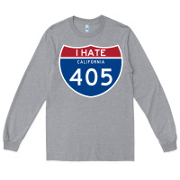 Heather Grey los angeles california interstate 405 (i 405) sweatshirt Long Sleeve Tee - linhVisuals