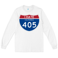 White los angeles california interstate 405 (i 405) sweatshirt Long Sleeve Tee - linhVisuals