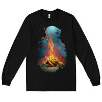 Black Souls Bonfire Long Sleeve Tee - linhVisuals