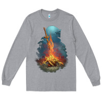 Heather Grey Souls Bonfire Long Sleeve Tee - linhVisuals