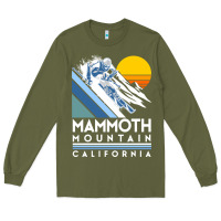 Army Green mammoth mountain california retro ski sweatshirt Long Sleeve Tee - linhVisuals