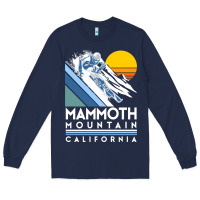Navy mammoth mountain california retro ski sweatshirt Long Sleeve Tee - linhVisuals