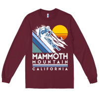 Burgundy mammoth mountain california retro ski sweatshirt Long Sleeve Tee - linhVisuals