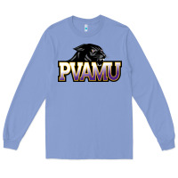 Colony Blue Prairie View A&M Panthers And Lady Panthers Rectangle Patch Long Sleeve Tee - linhVisuals