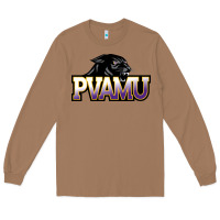 Toasted Coconut Prairie View A&M Panthers And Lady Panthers Rectangle Patch Long Sleeve Tee - linhVisuals