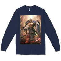 Navy Warhammer Characters Long Sleeve Tee - linhVisuals