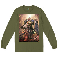 Army Green Warhammer Characters Long Sleeve Tee - linhVisuals