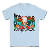 Dusty Blue Being a Mom Makes My Life Complete Classic Tee - CowCowDesign