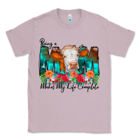 Lilac Being a Mom Makes My Life Complete Classic Tee - CowCowDesign