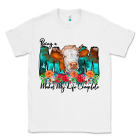 White Being a Mom Makes My Life Complete Classic Tee - CowCowDesign