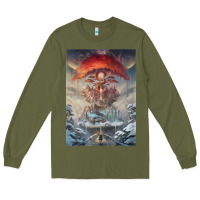 Army Green The Painted World Long Sleeve Tee - linhVisuals