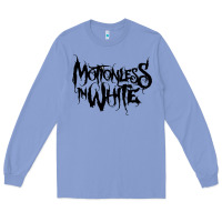 Colony Blue Motionless In White Long Sleeve Tee - linhVisuals