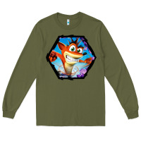 Army Green CRASH BANDICOOT LEGENDS Long Sleeve Tee - linhVisuals