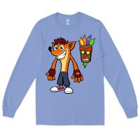 Colony Blue CRASH BANDICOOT Long Sleeve Tee - linhVisuals