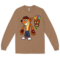 Toasted Coconut CRASH BANDICOOT Long Sleeve Tee - linhVisuals
