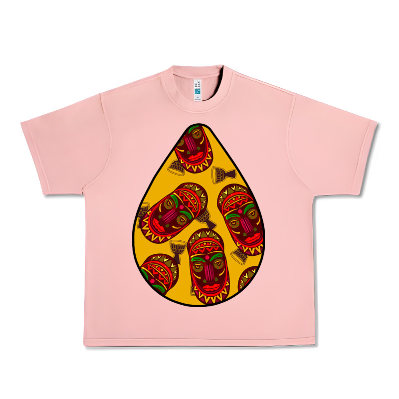 African Masks Teardrop  5 Urban Heavy Tee by BundleAndBundleShop | Teevron