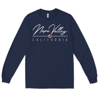 Navy napa valley ca t shirt Long Sleeve Tee - linhVisuals