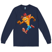 Navy CRASH BANDICOOT Long Sleeve Tee - linhVisuals