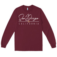 Burgundy san diego ca sweatshirt Long Sleeve Tee - linhVisuals