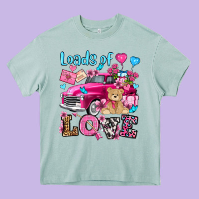 Loads Of Love Valentine's Day Olivia Heavy Core Tee Designed By Oliviacreatesart