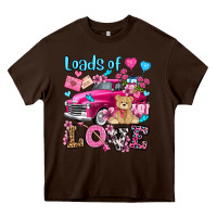 Chocolate Brown loads of love valentine's day olivia Heavy Core Tee - OliviaCreatesArt