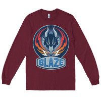 Burgundy coventry blaze Long Sleeve Tee - linhVisuals