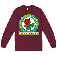 Burgundy rovers black burn fc Long Sleeve Tee - linhVisuals