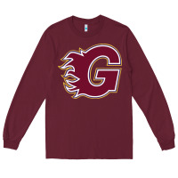 Burgundy guildford flames Long Sleeve Tee - linhVisuals