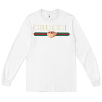 White new grucci tshirt Long Sleeve Tee - linhVisuals