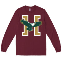 Burgundy husson  eagles Long Sleeve Tee - linhVisuals
