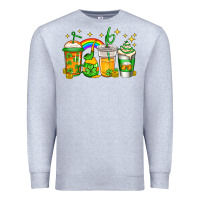 Heather Grey st patricks day coffee Premium Sweatshirt - Jasminsmagicworld