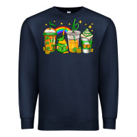 Navy st patricks day coffee Premium Sweatshirt - Jasminsmagicworld