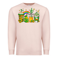 Pale Pink st patricks day coffee Premium Sweatshirt - Jasminsmagicworld