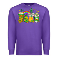 Purple st patricks day coffee Premium Sweatshirt - Jasminsmagicworld