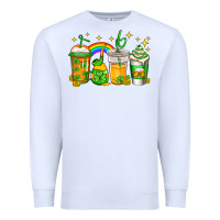 White st patricks day coffee Premium Sweatshirt - Jasminsmagicworld