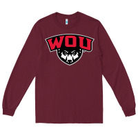 Burgundy western oregon merch, wolves Long Sleeve Tee - linhVisuals