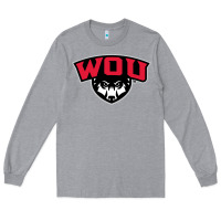 Heather Grey western oregon merch, wolves Long Sleeve Tee - linhVisuals