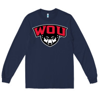 Navy western oregon merch, wolves Long Sleeve Tee - linhVisuals
