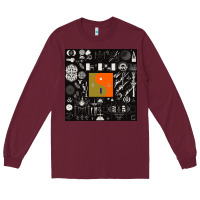Burgundy nice bon -iver symbol Long Sleeve Tee - linhVisuals
