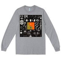 Heather Grey nice bon -iver symbol Long Sleeve Tee - linhVisuals