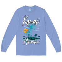 Colony Blue family vacation retro sunset hawaii kauai t shirt Long Sleeve Tee - linhVisuals