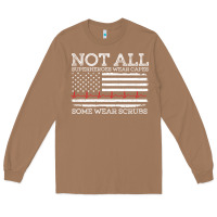 Toasted Coconut nurses not all superheroes wear caps some wear scrubs nurse supportive Long Sleeve Tee - linhVisuals