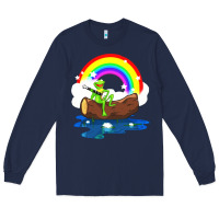 Navy the rainbow connection Long Sleeve Tee - linhVisuals