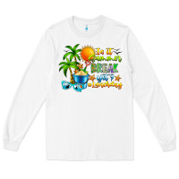 White Is It Summer Break Long Sleeve Tee - CowhideDigitalArt