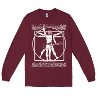 Burgundy man playing the guitar Long Sleeve Tee - linhVisuals