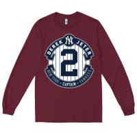 Burgundy derek jeter Long Sleeve Tee - linhVisuals