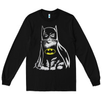 Black catman tshirt Long Sleeve Tee - linhVisuals