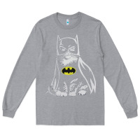 Heather Grey catman tshirt Long Sleeve Tee - linhVisuals